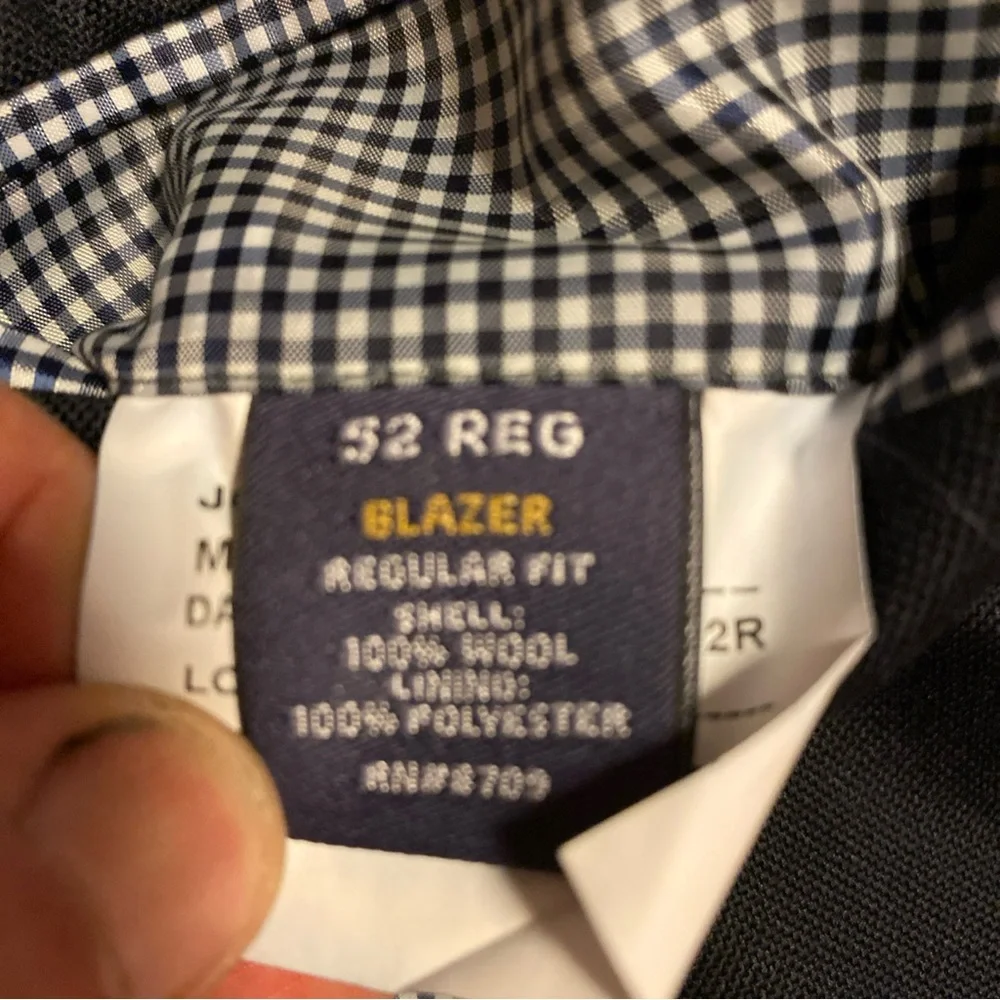 Stafford Men’s 52R Navy Blue Blazer Jacket Sport‎ Coat Gold Button